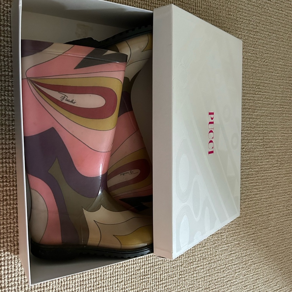 Emilio Pucci rain boots -with original box